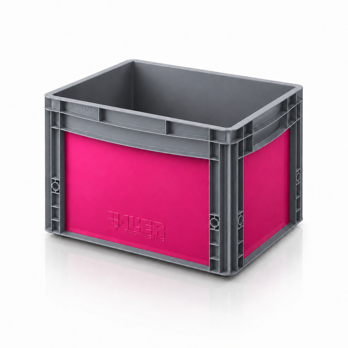 Graue Eurobox Pink glänzend