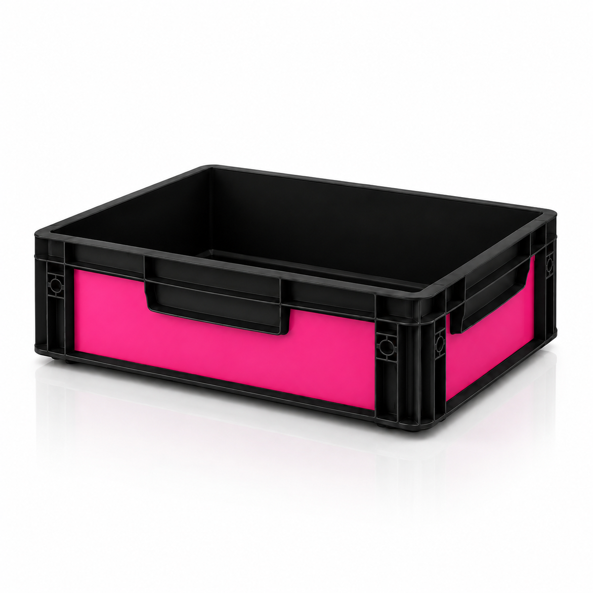 Schwarze Eurobox pink foliert