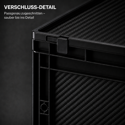 Veredelte Euroboxen mit Deckel Carbon 40x30x27