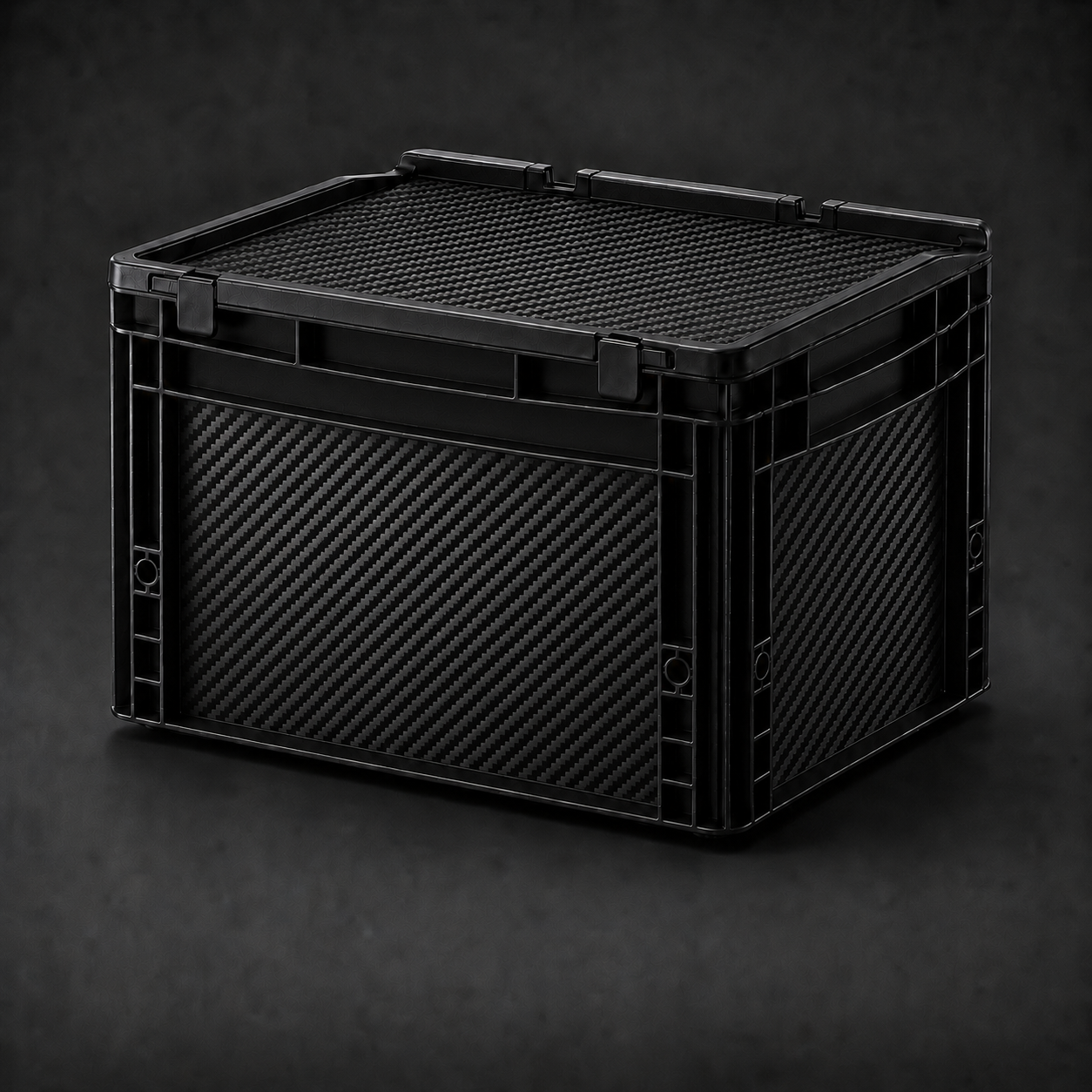 Veredelte Euroboxen mit Deckel Carbon 40x30x27
