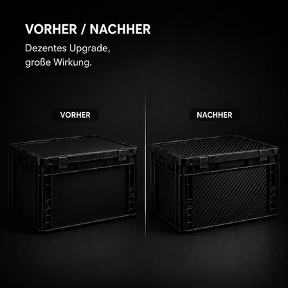 Veredelte Euroboxen mit Deckel Carbon 40x30x27