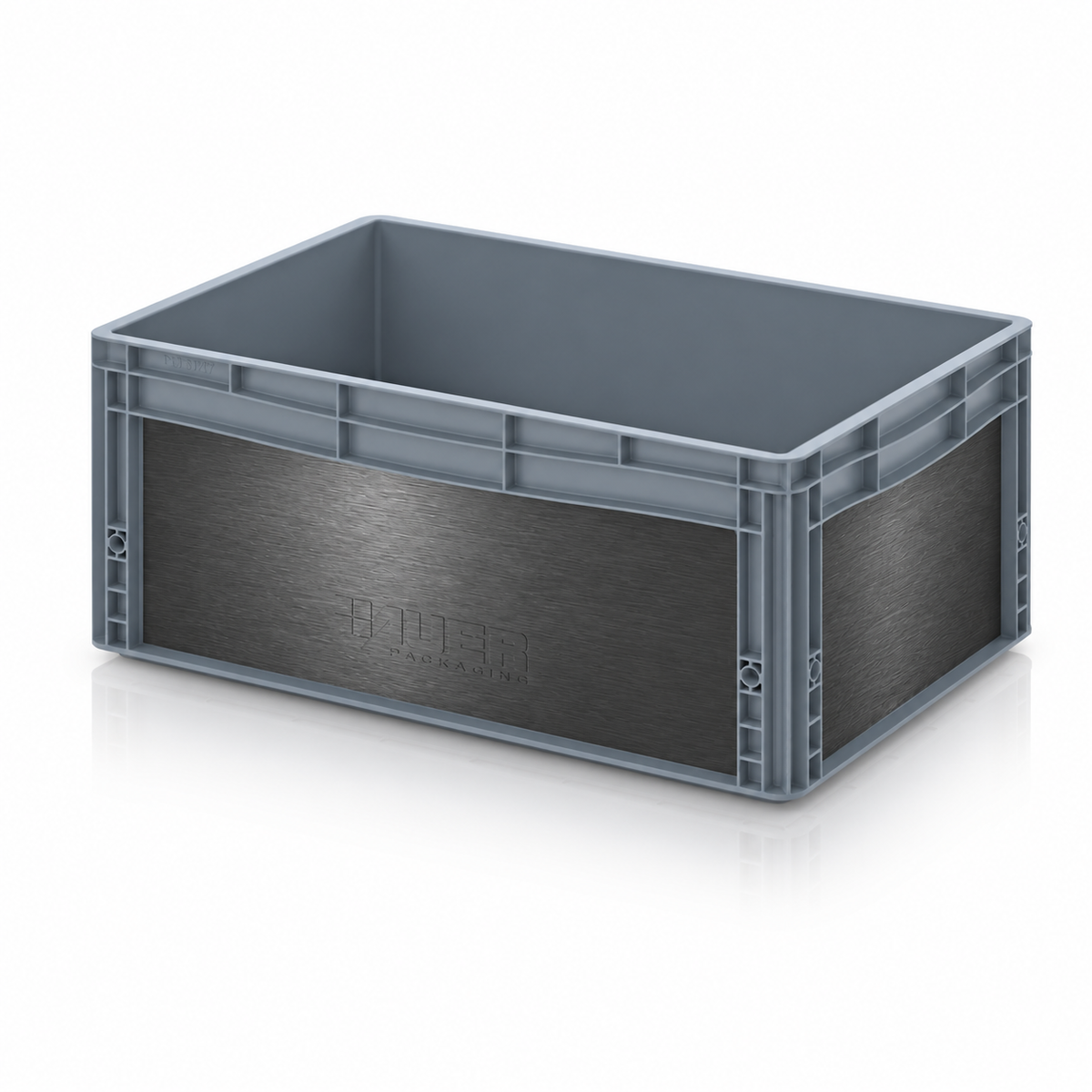 AUER Eurobox 60 × 40 × 27 cm mit gebürsteter Aluminiumfolie von OctoVan