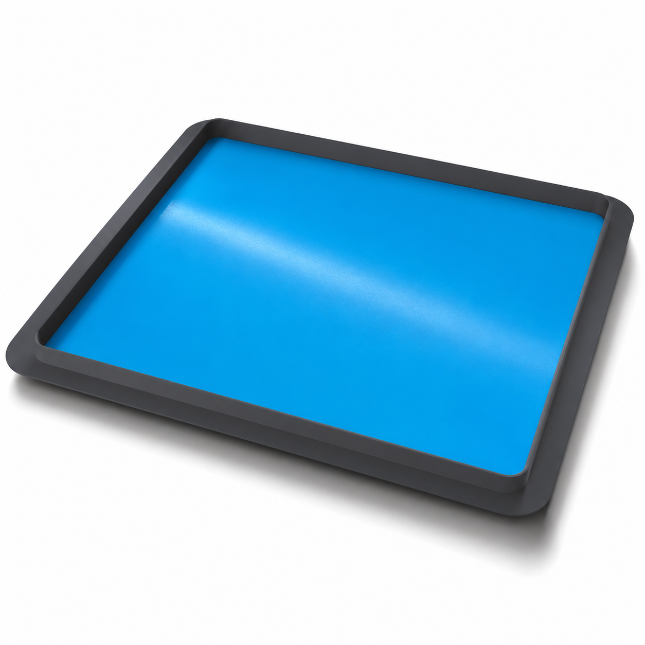 Deckel Blau Matt foliert 40x30cm