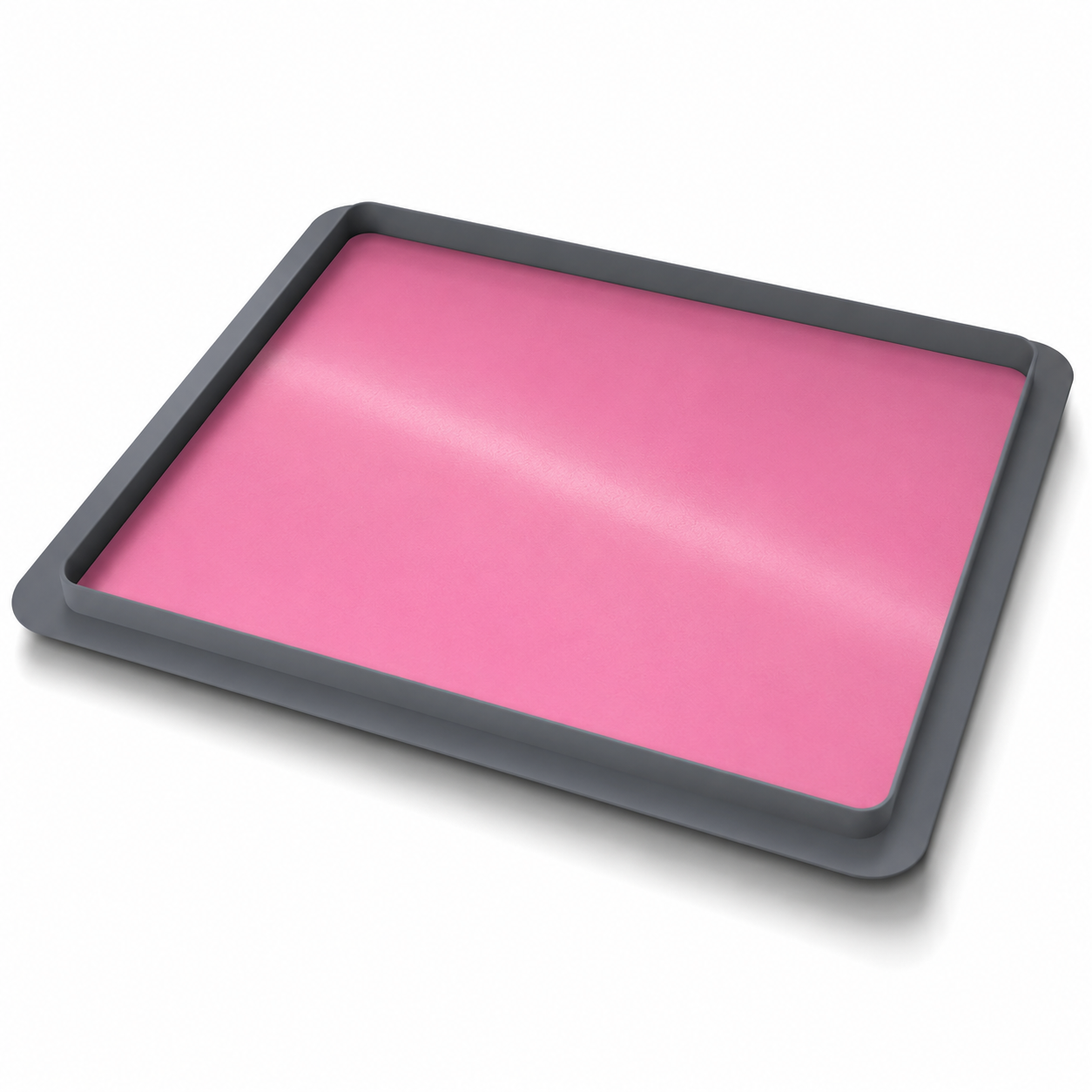 Graue Eurobox  Deckel 40 x 30 cm mit pinker Mattfolie von OctoVan für Vanlife, Camping und Outdoor.