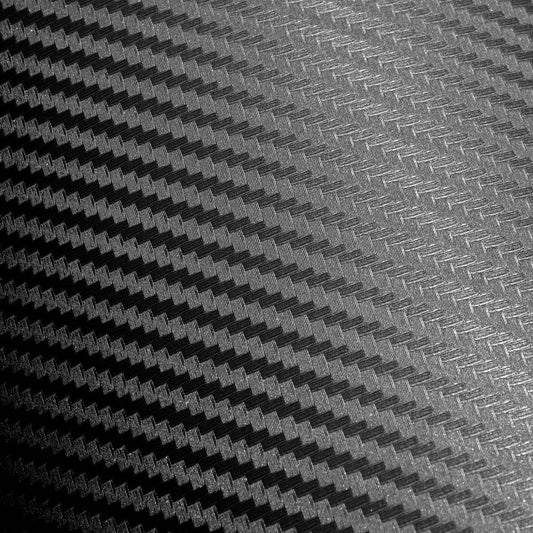 Detailansicht der schwarzen 3D Carbonfolie mit strukturierter Oberfläche für Eurobox Sticker-Sets.
